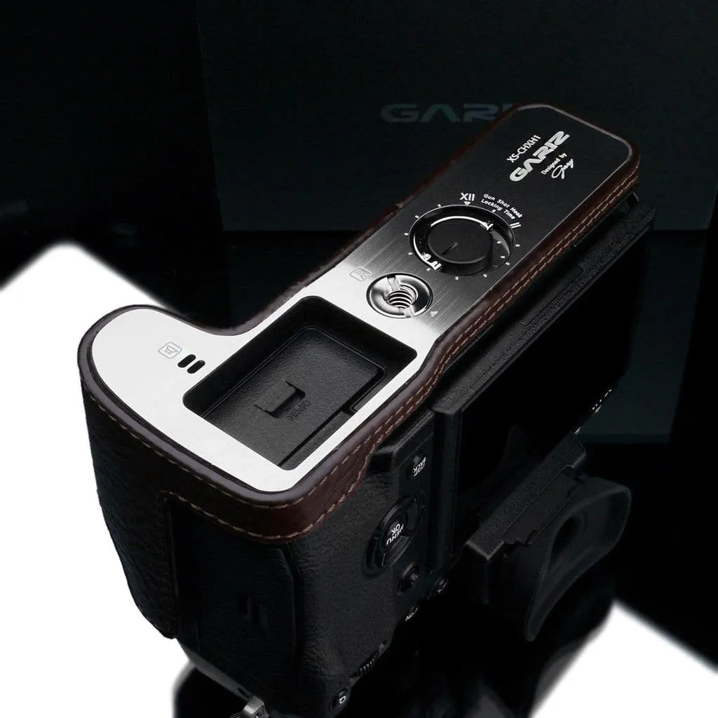 Gariz XS-CHXH1BR Leather Camera Half Case Brown for Fujifilm X-H1