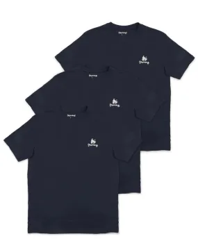 Money Clothing - 3 Pack Lounge T-Shirt - Navy