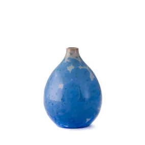 Simon Pearce Crystalline Cobalt Small Teardrop Vase