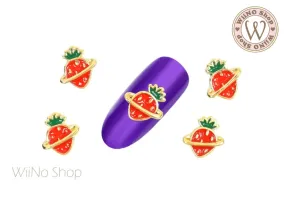 Strawberry Planet Nail Metal Charm - 2 pcs